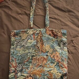 Animal Print Tapestry Tote Bag